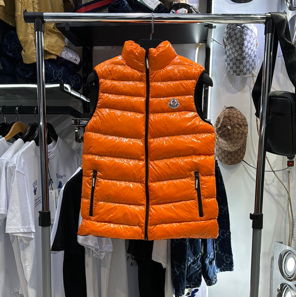 Moncler - Vest - Αμάνικο - Orange - Glossy